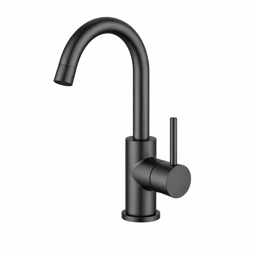 ברז לכיור רחצה מגיעה עם פיה מסתובבת צבע אפור גרפיט דגם M7125