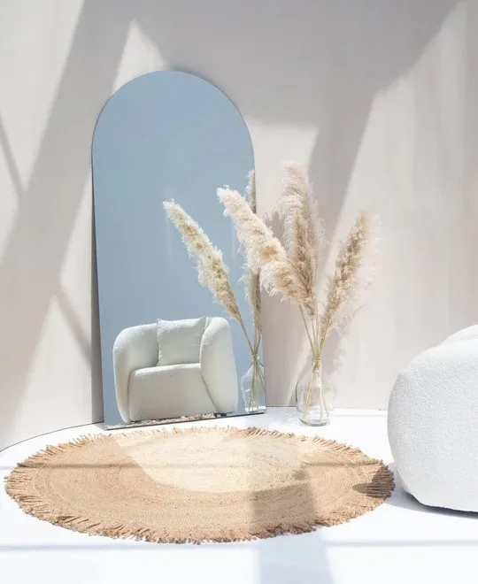 מראת גוף מרחפת אובלית לתליה ללא מסגרת רוחב 70 ס";מ גובה 180 ס";מ דגם LM-74