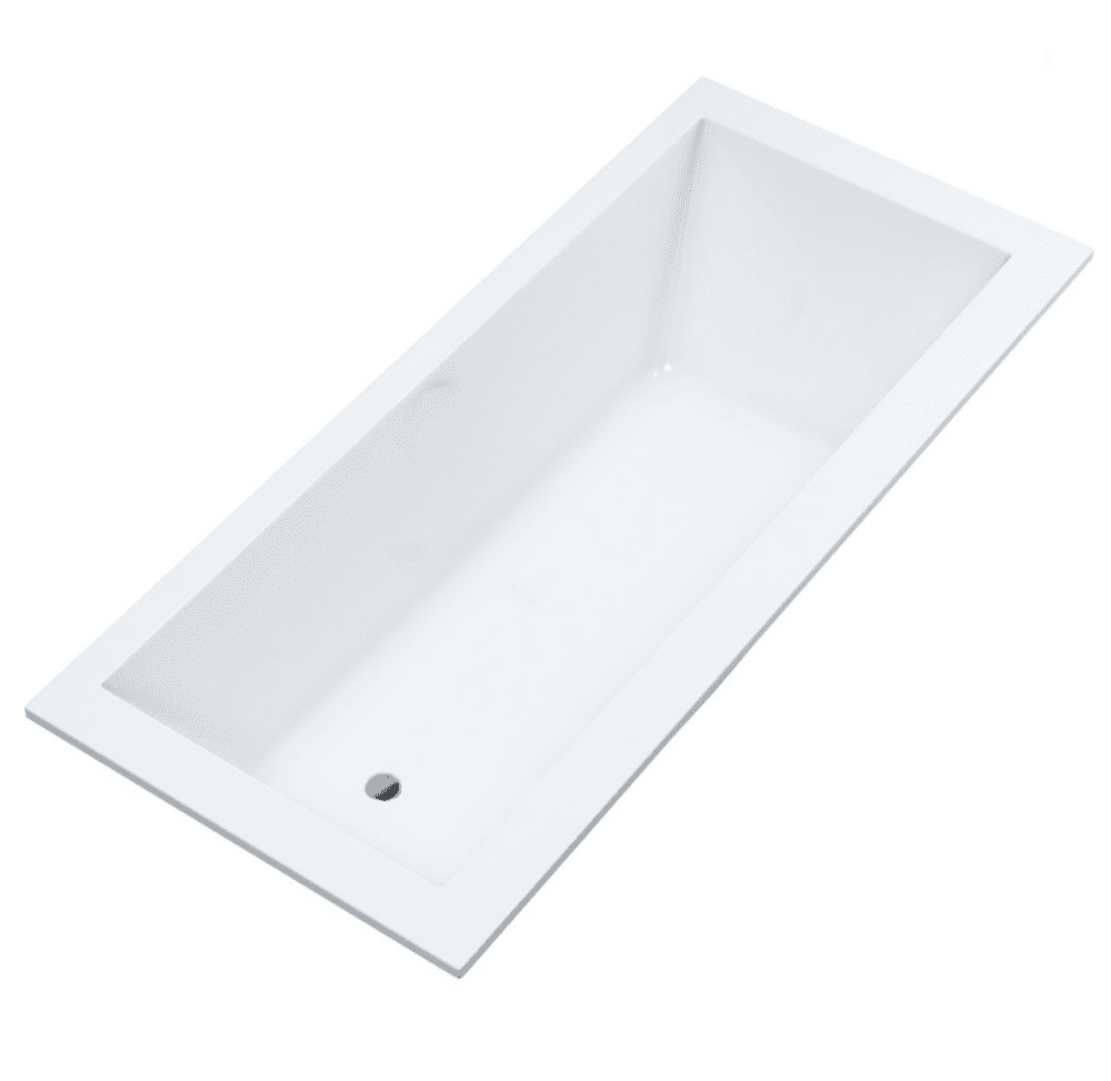 אמבטיה מלבנית אקרילית פייבר גלאס כוללת קונסטרווקציה אורך 150 ס";מ צבע לבן מבריק דגם Ireland 150