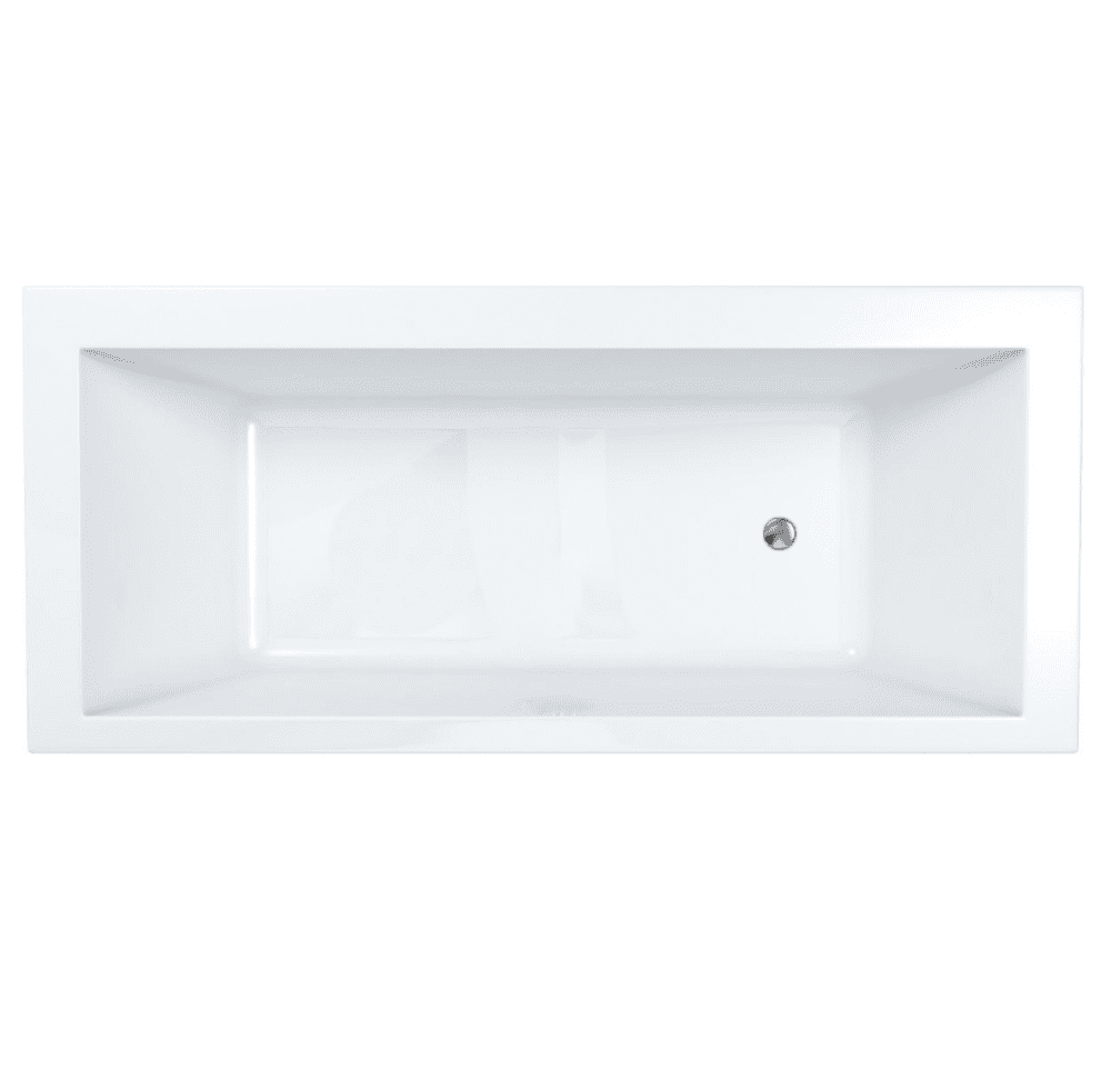 אמבטיה מלבנית אקרילית פייבר גלאס כוללת קונסטרווקציה אורך 150 ס";מ צבע לבן מבריק דגם Ireland 150