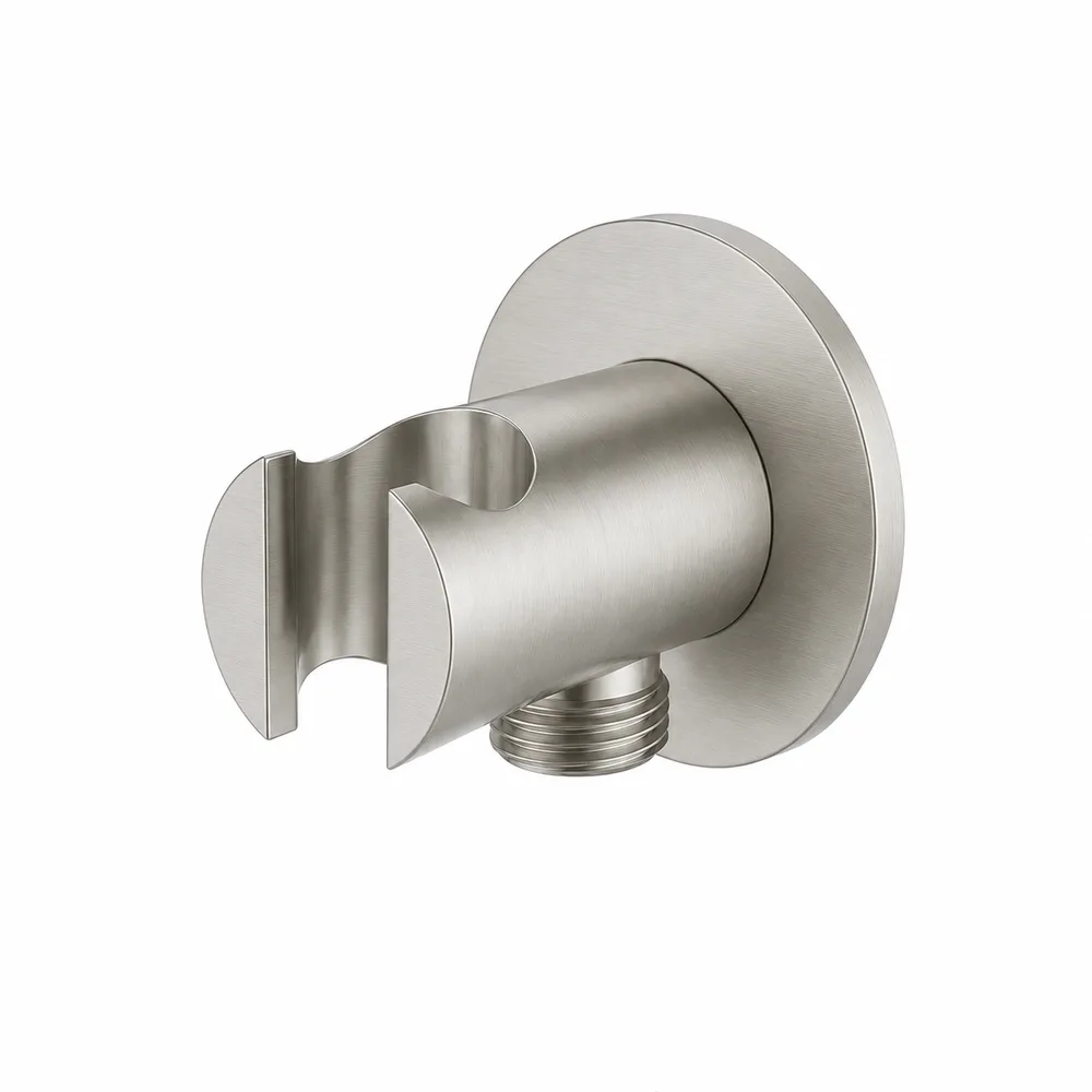 נקודת מים עגולה עם מתלה עשויה Brass אל חלד מתאימה לחיבור צינור של מזלף צבע PVD ניקל מוברש דגם 208N