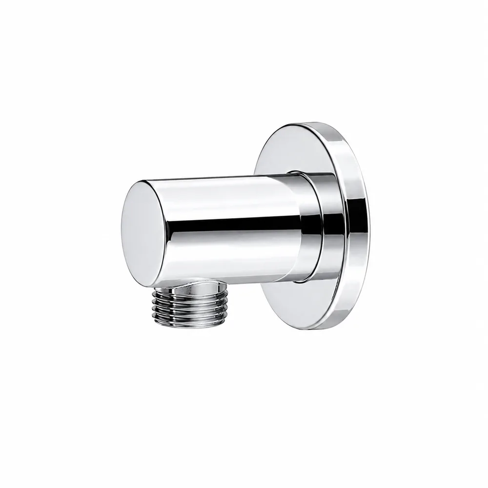 נקודת מים עגולה עשויה Brass אל חלד מתאימה לחיבור צינור של מוט פינוק ו/או צינור של מזלף צבע ניקל מבריק דגם 36558