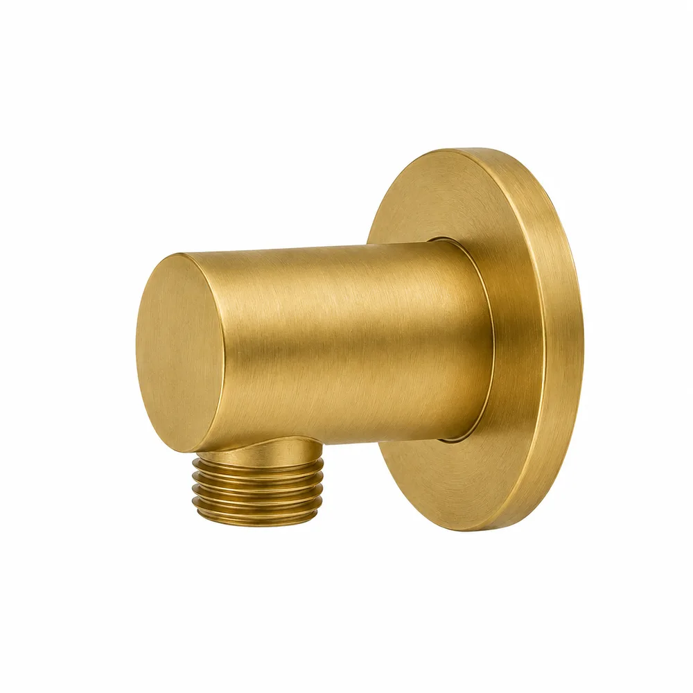 נקודת מים עגולה עשויה Brass אל חלד מתאימה לחיבור צינור של מוט פינוק ו/או צינור של מזלף צבע שחור מט דגם 36556