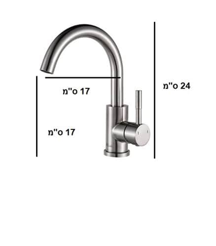 ברז רחצה מגיע עם פיה מסתובבת צבע ניקל מוברש דגם K15903162