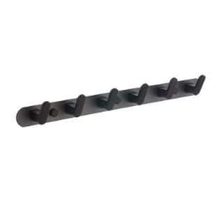 קולב Brass אל חלד מגיע עם 6 ווים לתליה של בגדים, מגבות וכו' צבע שחור מט דגם 1106B