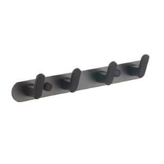 קולב Brass אל חלד מגיע עם 4 ווים לתליה של בגדים, מגבות וכו' צבע שחור מט דגם 1104B