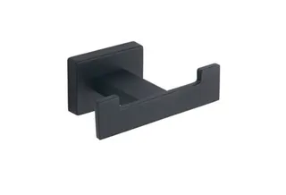 קולב זוגי למגבת Netro עשוי מחומר Brass אל חלד צבע שחור מט תלוי דגם 555B-5
