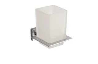 מחזיק כוס למברשות שיניים Netro עשוי מחומר Brass אל חלד צבע ניקל מבריק תלוי דגם 555C-3