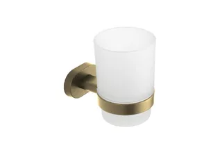מחזיק כוס למברשות שיניים Roma עשוי מחומר Brass אל חלד צבע זהב מט תלוי דגם 2345G