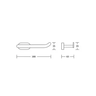 מחזיק נייר טואלט פתוח Matrix עשוי מחומר Brass אל חלד צבע שחור מט תלוי דגם 666B-1