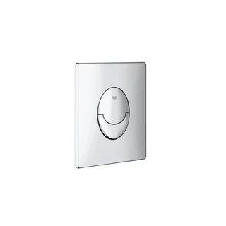 לחצן GROHE גרואה בעיצוב אובלי באמצע מתאים לכל מיכל הדחה סמוי של חברת GROHE גרואה צבע ניקל מבריק דגם 38505000