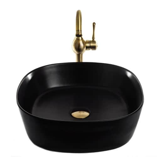 ונטיל לכיור רחצה Brass אל חלד צבע זהב מבריק דגם DR-04