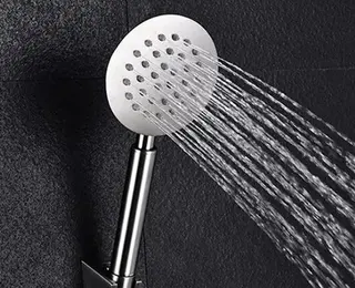 מזלף יד מעוגל עשוי מנירוסטה אל חלד יש לו מצב זרימה 1 צבע ניקל מבריק דגם 8514