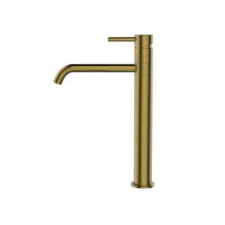 ברז גבוה מגיע עם פיה מסתובבת צבע זהב מט מתאים לכיור מונח דגם ZV0446G