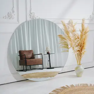 מראת גוף מרחפת עגולה לתליה ללא מסגרת קוטר 150 ס"מ דגם 88021C