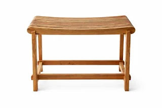 ספסל עץ טיק לישיבה במקלחת מיועד לחדרים רטובים רוחב 60 ס"מ דגם חאניה