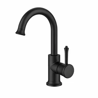 ברז לכיור רחצה מגיע עם פיה מסתובבת צבע שחור מט דגם ZV0126K