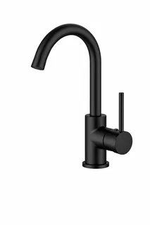 ברז לכיור רחצה מגיע עם פיה מסתובבת צבע שחור מט דגם 8883002