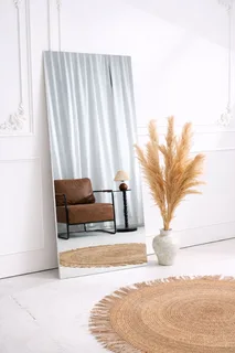 מראת גוף מרחפת בצורה מלבנית לתליה ללא מסגרת רוחב 70 ס"מ גובה 180 ס"מ דגם LM-73