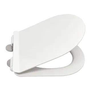 מושב אסלה UF קשיח KZW טריקה שקטה עומק 43 רוחב 36 לבן מבריק מתאים לאסלות שלנו (קייב, קנדה, פוג'ה וליסבון) או במקום מושב ישן באותה מידה