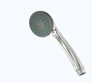 מזלף יד מעוגל עשוי מחומר פלסטיק קשיח ABS ויש לו מצב זרימה 1 צבע ניקל מבריק דגם 9898