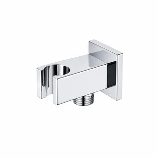 נקודת מים מרובעת עם מתלה עשויה Brass אל חלד מתאימה לחיבור צינור של מזלף צבע ניקל מבריק דגם 69545