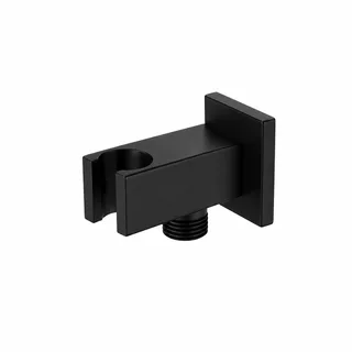 נקודת מים מרובעת עם מתלה עשויה Brass אל חלד מתאימה לחיבור צינור של מזלף צבע שחור מט דגם 9854