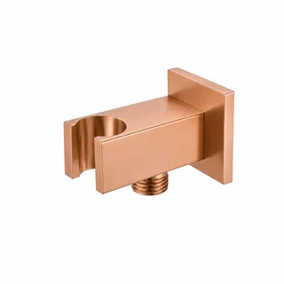 נקודת מים מרובעת עם מתלה עשויה Brass אל חלד מתאימה לחיבור צינור של מזלף צבע PVD רוז גולד דגם 205RG
