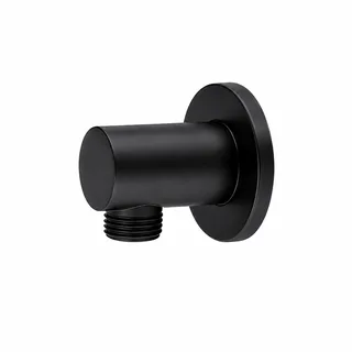 נקודת מים עגולה עשויה Brass אל חלד מתאימה לחיבור צינור של מוט פינוק ו/או צינור של מזלף צבע שחור מט דגם 36556