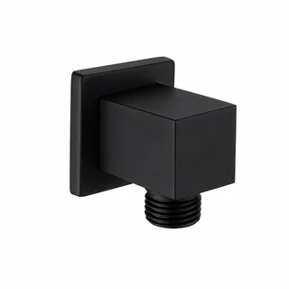 נקודת מים מרובעת עשויה Brass אל חלד מתאימה לחיבור צינור של מוט פינוק ו/או צינור של מזלף צבע שחור מט דגם 36557